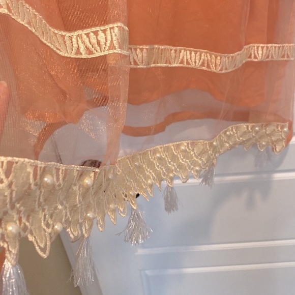 Pakistani Kurta-Peach embroidered - Picture 4 of 5